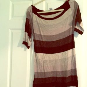 5/$15 💥Boatneck striped tunic sweater